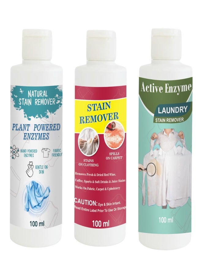 TOOVUS Stain Remover Combo Pack of Shirt, Red and Pista Stain Remover | Multi-Surface Cleaning Solution for Clothes, Fabrics, Upholstery (100 g Each) - Image 1